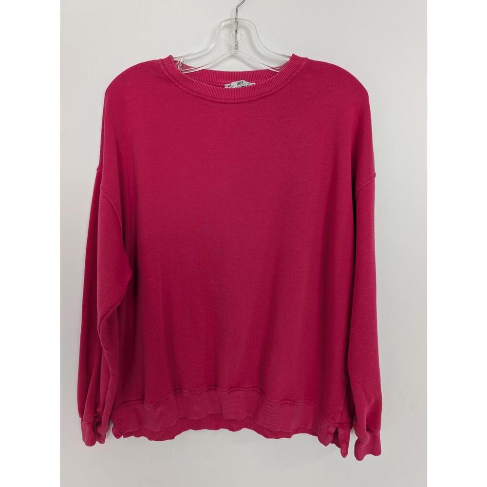 HDS Women's Slouchy Pink Sweatshirt Size 10 Cotton Streetwear Grunge Barbiecore